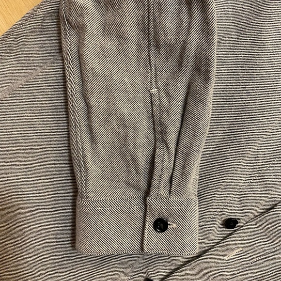 THEORY | Weekend Cotton Button Down Gray Men’s XL - Picture 2 of 6